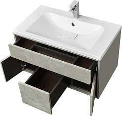 Акватон Мебель для ванной Уэльс 80 темный шоколад – фотография-4